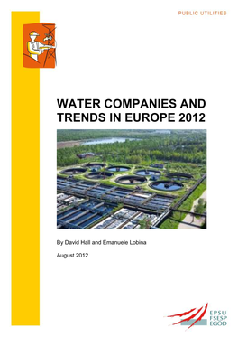 Water Companies and Trends in Europe 2012