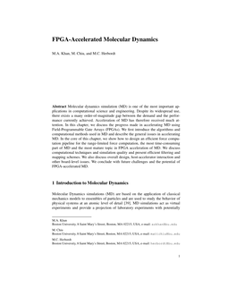 FPGA-Accelerated Molecular Dynamics