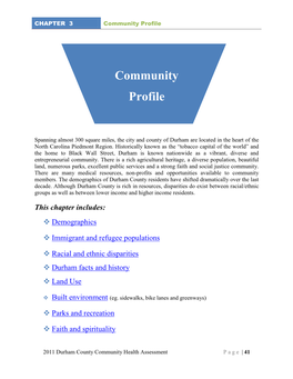 Chapter 3: Community Profile