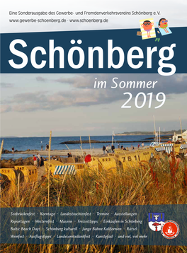 Im Sommer 2019 Schönberg · Eine Sonderausgabedesgewerbe-Undfremdenverkehrsvereins Schönberg E