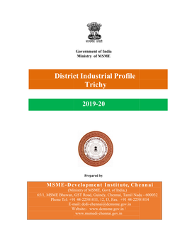 District Industrial Profile Trichy