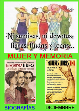 12 Diciembre Mujer Y Memoria