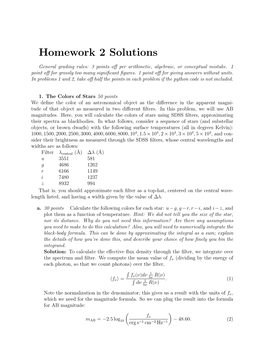 Homework 2 Solutions