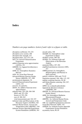 Numbers Are Page Numbers. Letters F and T Refer to a Figure Or Table