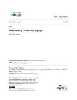 Understanding Culture and Language