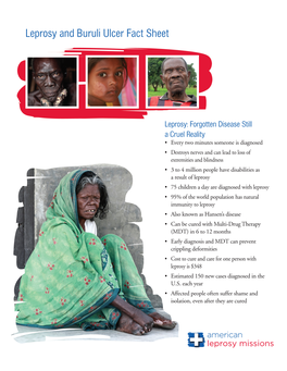 Leprosy and Buruli Ulcer Fact Sheet