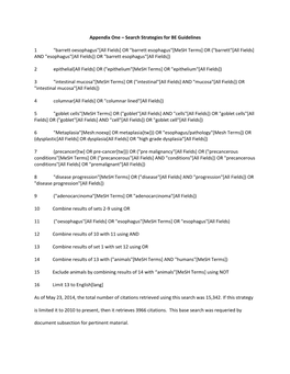 Barrett Oesophagus"[All Fields] OR "Barrett Esophagus"[Mesh Terms] OR ("Barrett"[All Fields] and "Esophagus"[All Fields]) OR "Barrett Esophagus"[All Fields])