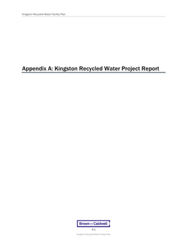 Kingston Recycled Water Project Report