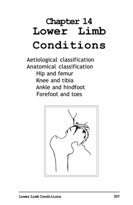 Chapter 14 Lower Limb Conditions