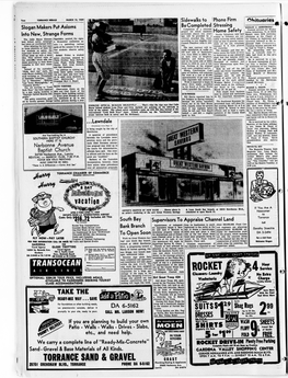 TORRANCE HERALD MARCH 15, 1959 Sidewalks to Phone Firm Obituaries