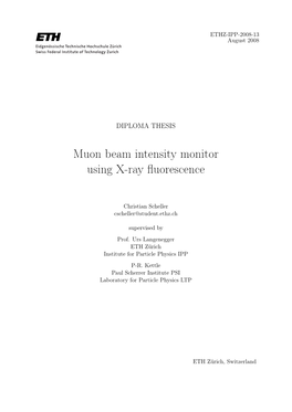 Muon Beam Intensity Monitor Using X-Ray Fluorescence