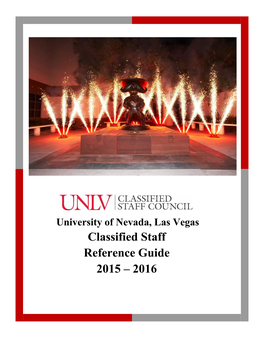 Classified Staff Reference Guide 2015 – 2016 Classified Staff Reference Guide 2015-16