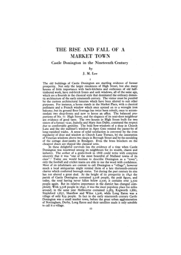 The Rise and Fall of a Market Town, Castle Donington in the Nineteenth