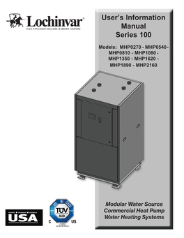 Modular Water Source User's Information Manual Series 100 5.8