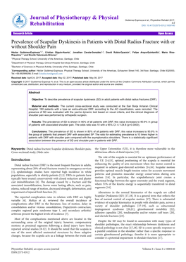 Prevalence of Scapular Dyskinesis in Patients with Distal Radius Fracture