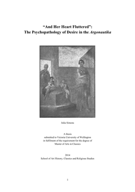 “And Her Heart Fluttered”: the Psychopathology of Desire in the Argonautika