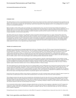 Page 1 of 7 Environmental Harmonization and Trade Policy 2