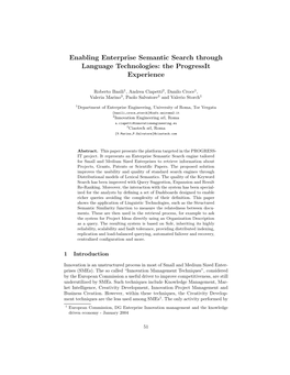 Enabling Enterprise Semantic Search Through Language Technologies: the Progressit Experience
