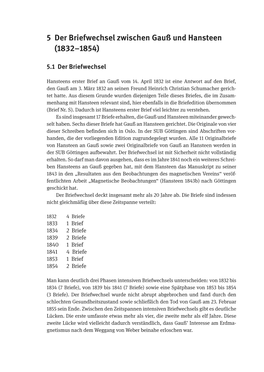 5 Der Briefwechsel Zwischen Gauß Und Hansteen (1832–1854)