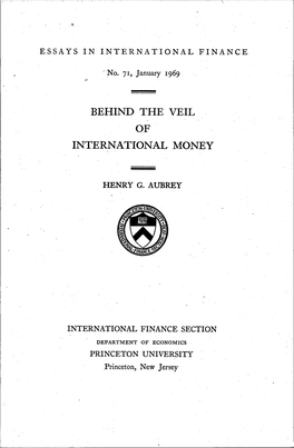 Behind the Veil of International Money