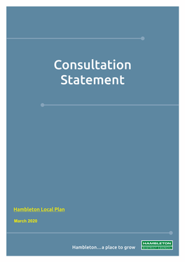 Download: PD06 Submission Consultation Statement Regulation 22