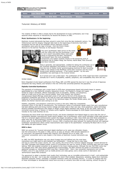 History of MIDI