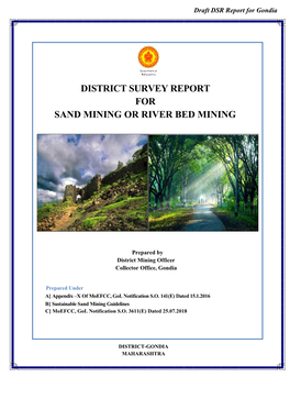 District Survey Report for Sand Mining Or River Bed Mining