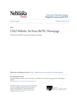 UNO Website: Air Force ROTC Homepage UNO Air Force ROTC University of Nebraska at Omaha