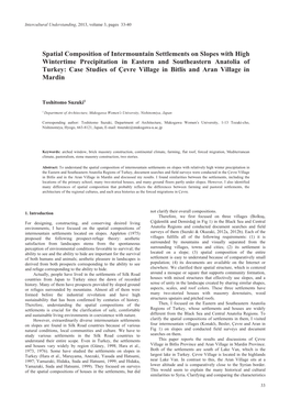 Spatial Composition of Intermountain Settlements on Slopes with High