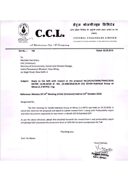 Central Coalfields Limited ======