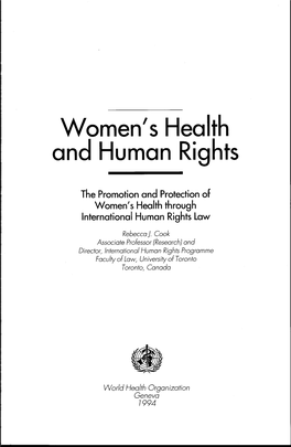 Women's Health and Human Rights