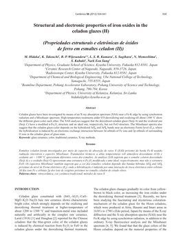 Structural and Electronic Properties of Iron Oxides in the Celadon Glazes (II)