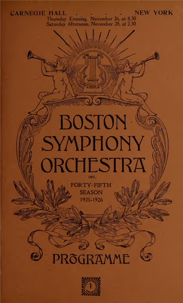 Boston Symphony Orchestra Concert Programs, Season 45,1925-1926, Trip