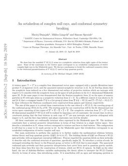 An Octahedron of Complex Null Rays, and Conformal Symmetry Breaking