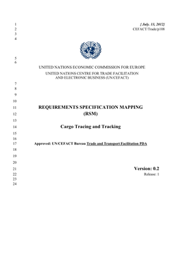 (RSM) Cargo Tracing and Tracking Version