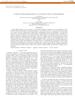 Is the Butcher-Oemler Effect a Function of the Cluster Redshift? S