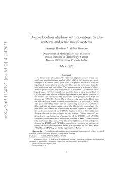 Arxiv:2103.11387V2 [Math.LO] 4 Jul 2021 Research Ocp,Dul Ola Ler,Ctgrclduality