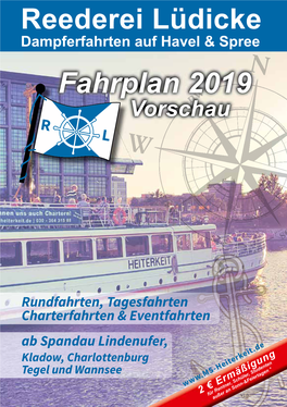 Fahrplan 2019 Vorschau