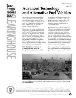 Advanced Technology and Alternative Fuel Vehicles. Energy