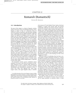 Romansh (Rumantsch)