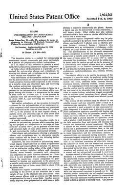 United States Patent Office Patented Feb