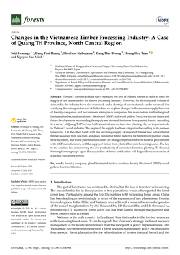 A Case of Quang Tri Province, North Central Region
