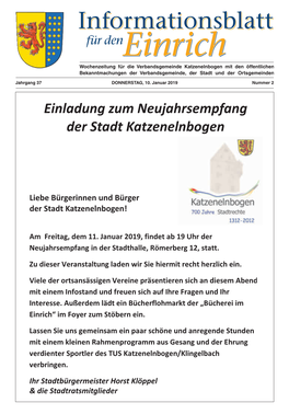 Informationsblatt Für Den Einrich 2 Nr