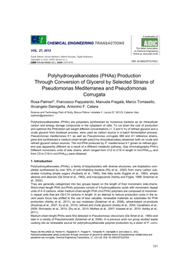 Polyhydroxyalkanoates (Phas) Production Through Conversion Of