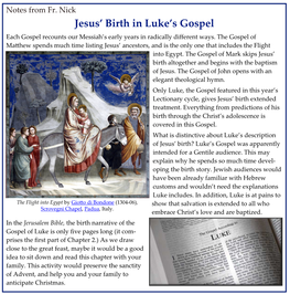 Jesus' Birth in Luke's Gospel