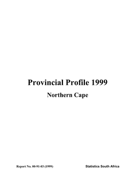 Provincial Profile 1999 Northern Cape