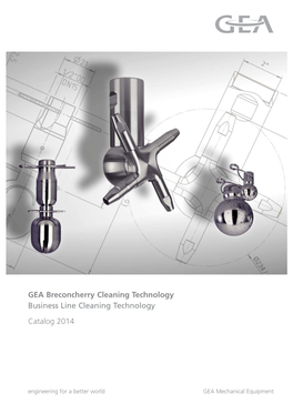 GEA Breconcherry Cleaning Technology Business Line Cleaning Technology Catalog 2014
