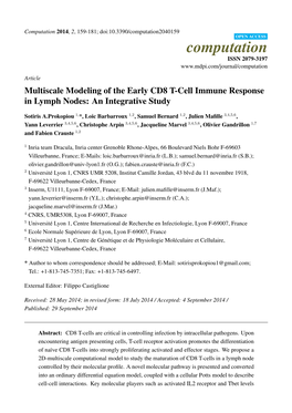 Multiscale Modeling of the Early CD8 T-Cell Immune Response in Lymph Nodes: an Integrative Study