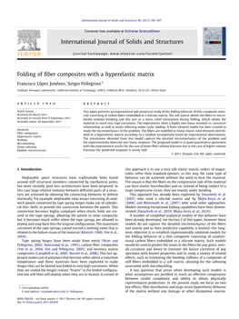 Folding of Fiber Composites with a Hyperelastic Matrix