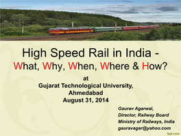 What Is High Speed Rail?